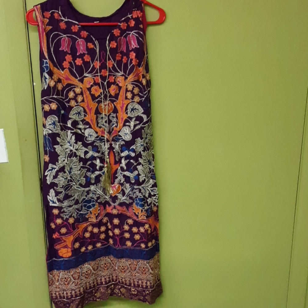 Beautiful handmade dress with matching shall